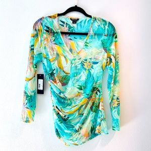 Marciano Los Angeles multicolored swim suit cover up size large NWT